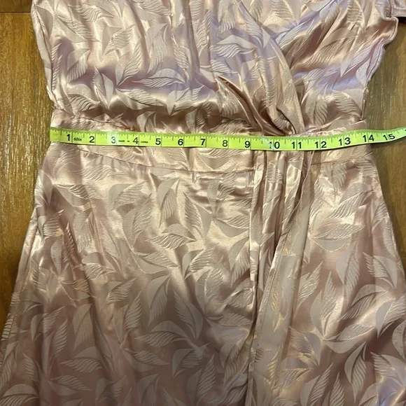 NSR Nara Faux Wrap Long Sleeve Rose Pink Dress Medium - Picture 5 of 12